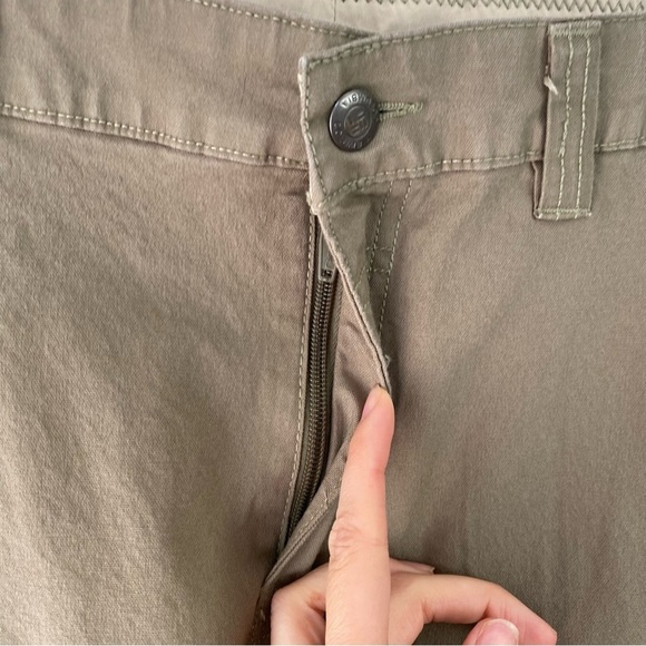 Columbia Pants Mens 34x26* Brown Zip Pocket Canvas Outdoor Cotton Work Carpenter - Picture 3 of 14